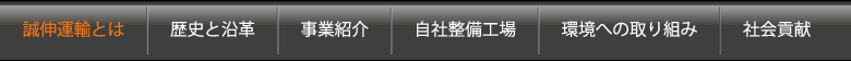 誠伸運輸株式会社について各メニューで紹介します。